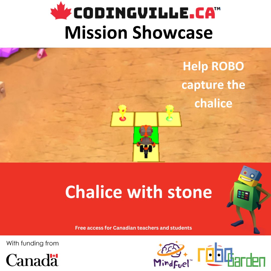 In this Coding Using Blocks mission, you control the action.  Move forward and read the colour of the cell. If the cell is green, pick up the emerald chalice. Otherwise, pick up the Ruby chalice. Sign up here:

codingville.ca