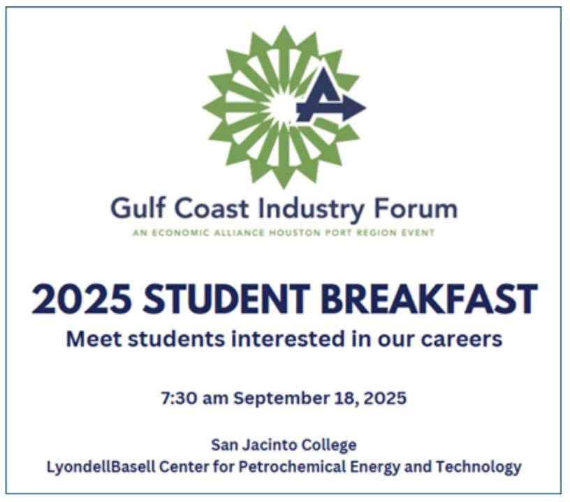 EHCMA (@ehcma) on Twitter photo The <a href="/EconAlliance/">Economic Alliance</a> Houston Port Region is seeking 60 volunteer table hosts to connect with approximately 150 high school and college students interested in petrochemical, industrial construction and maritime.
To volunteer, please email Mia Young at mia@allianceportregion.com. The <a href="/EconAlliance/">Economic Alliance</a> Houston Port Region is seeking 60 volunteer table hosts to connect with approximately 150 high school and college students interested in petrochemical, industrial construction and maritime.
To volunteer, please email Mia Young at mia@allianceportregion.com.
