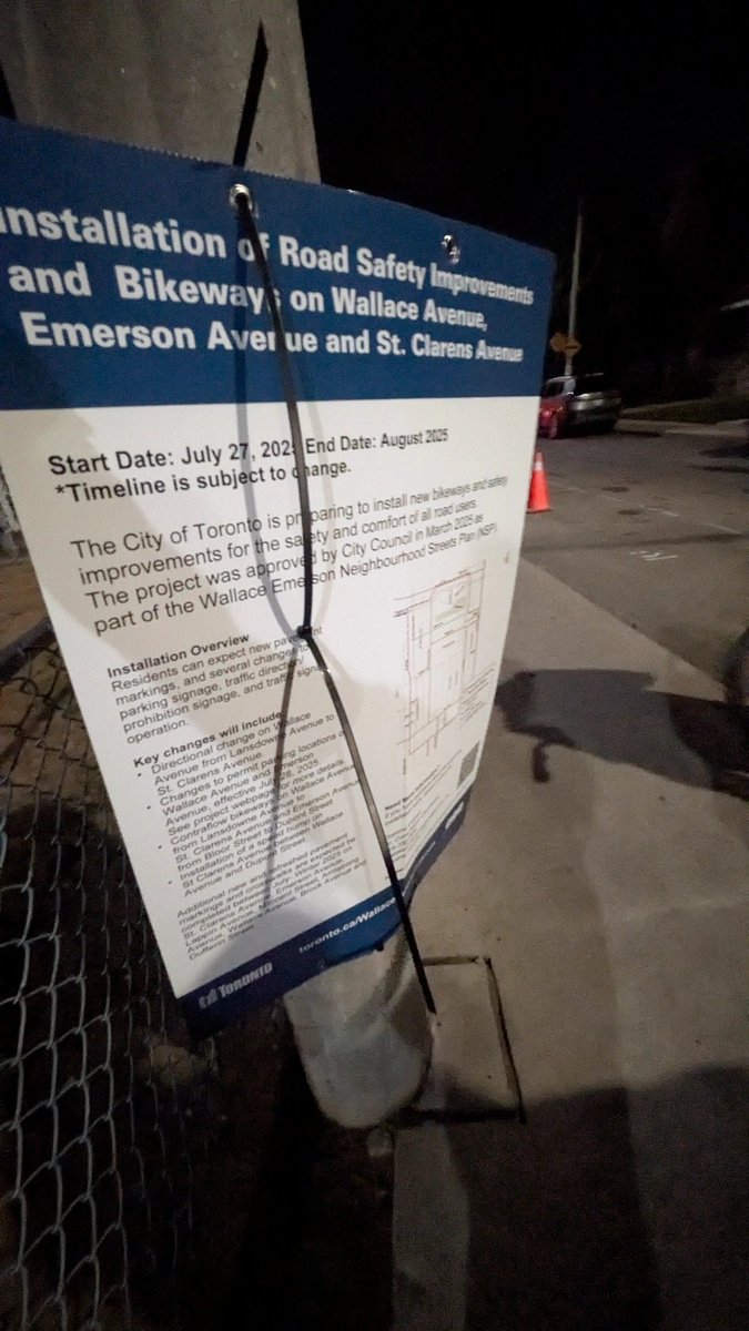 Night 1 of 3 is complete. Back tonight for south of Wallace.
#BikeTO