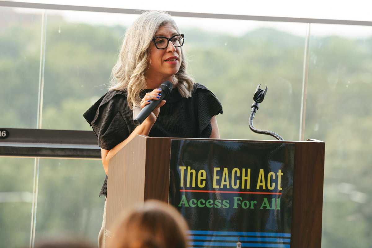 Guttmacher's tweet image. As the #EACH Act was reintroduced in Congress last week, our president and CEO Destiny Lopez joined @allaboveall and other advocates fighting for reproductive freedom to share why the bill is more critical than ever.⬇️