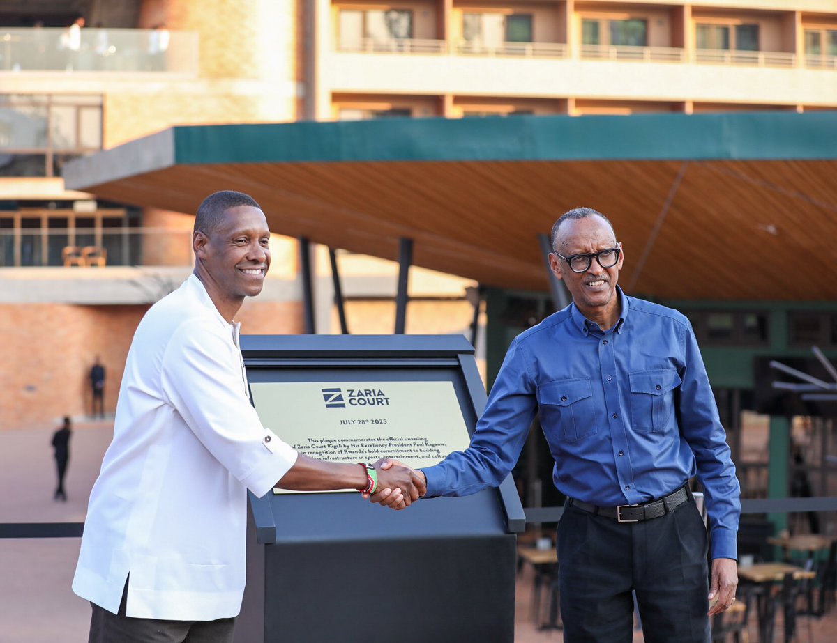 PHOTOS: President #Kagame inaugurates Zaria Court Kigali, a new sports, entertainment, and culture hub built by <a href="/GiantsOfAfrica/">Giants of Africa</a> founder Masai Ujiri. 

📸: <a href="/Dankwizera1/">Gatsinzi_K_Dan</a>
