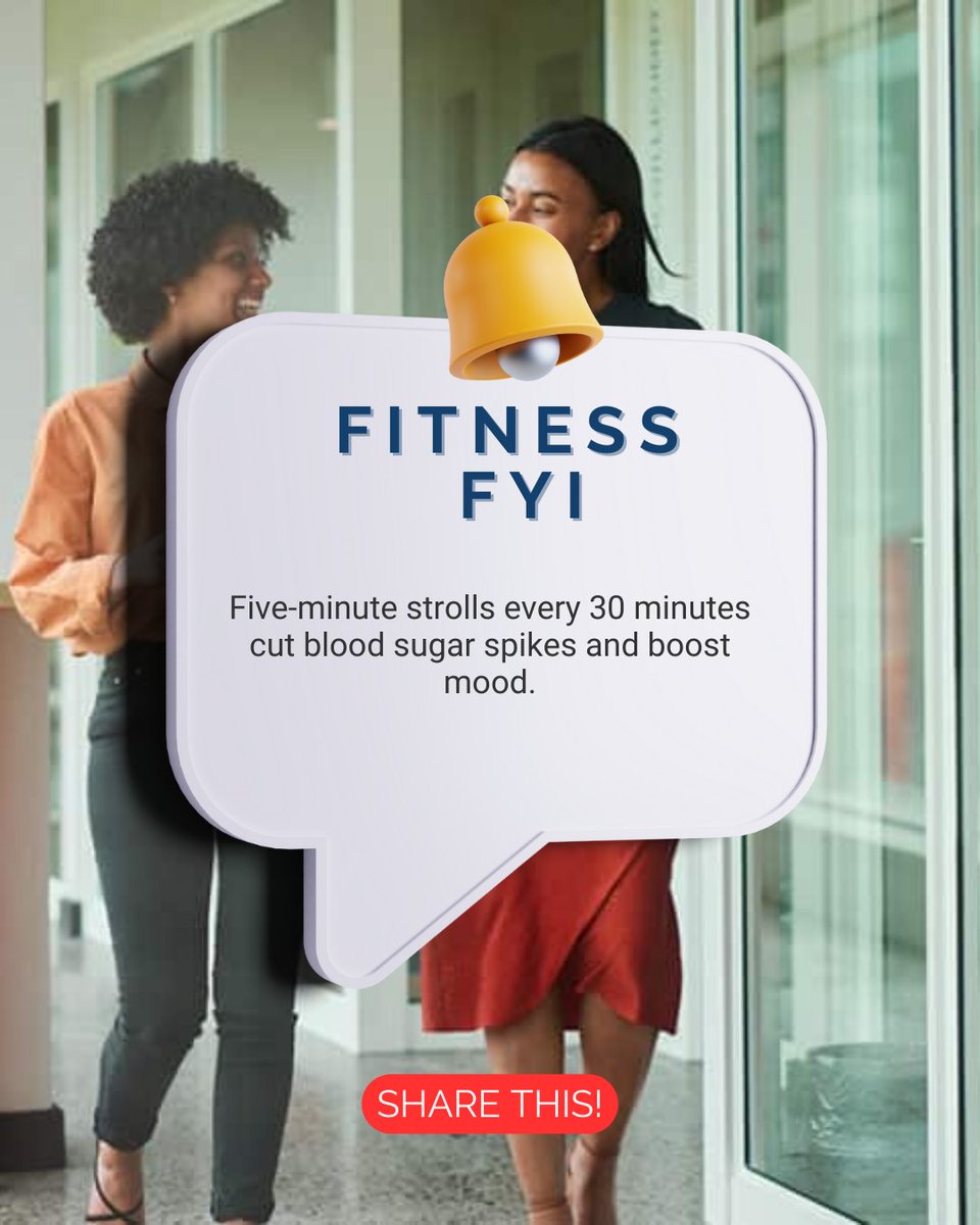 FitFeldy's tweet image. 🚶‍♀️ Set a timer—mini walks undo sitting’s damage fast. More info: ideafit.com/walking-after-… #SitLess #WalkBreak #WorkdayWellness