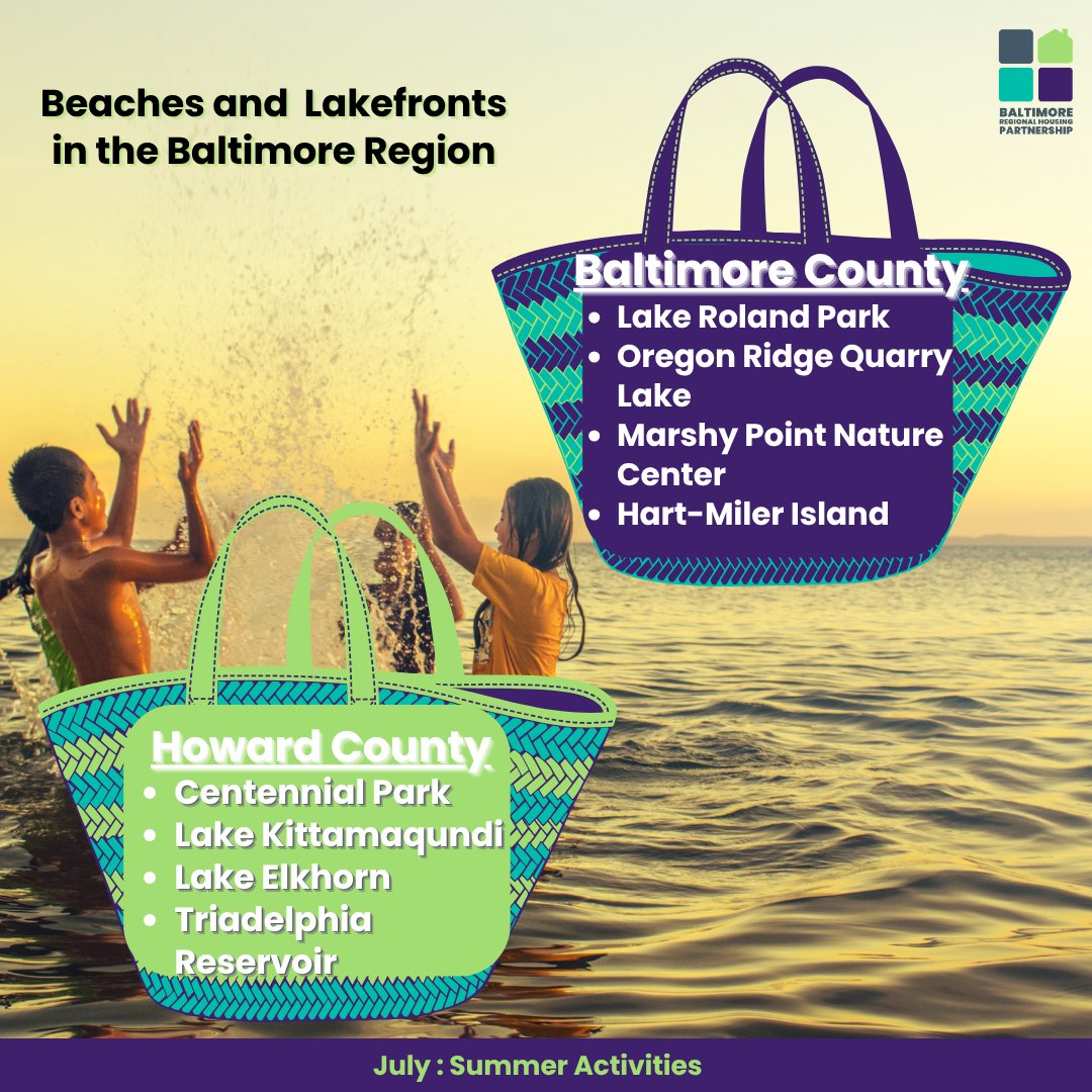 Get your sunscreen and some snacks ready to enjoy the summer days at some of the free and low-cost beaches and lakefronts in the Baltimore region. Find links to learn more about visiting these great parks in our bio!