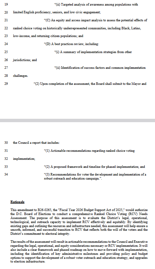 <a href="/Janeese4DC/">Janeese Lewis George</a>, <a href="/charlesallen/">Charles Allen</a>, <a href="/brookepintodc/">Brooke Pinto</a>, <a href="/CMFrumin/">Councilmember Matt Frumin</a>, <a href="/ZacharyforWard5/">Zachary Parker</a>, and <a href="/RobertWhite_DC/">Robert White</a>: please vote today *against* the amendments filed by CMs Bonds &amp; Felder to B26-260 &amp; B26-265 which would indefinitely delay the implementation of ranked-choice voting in DC elections!