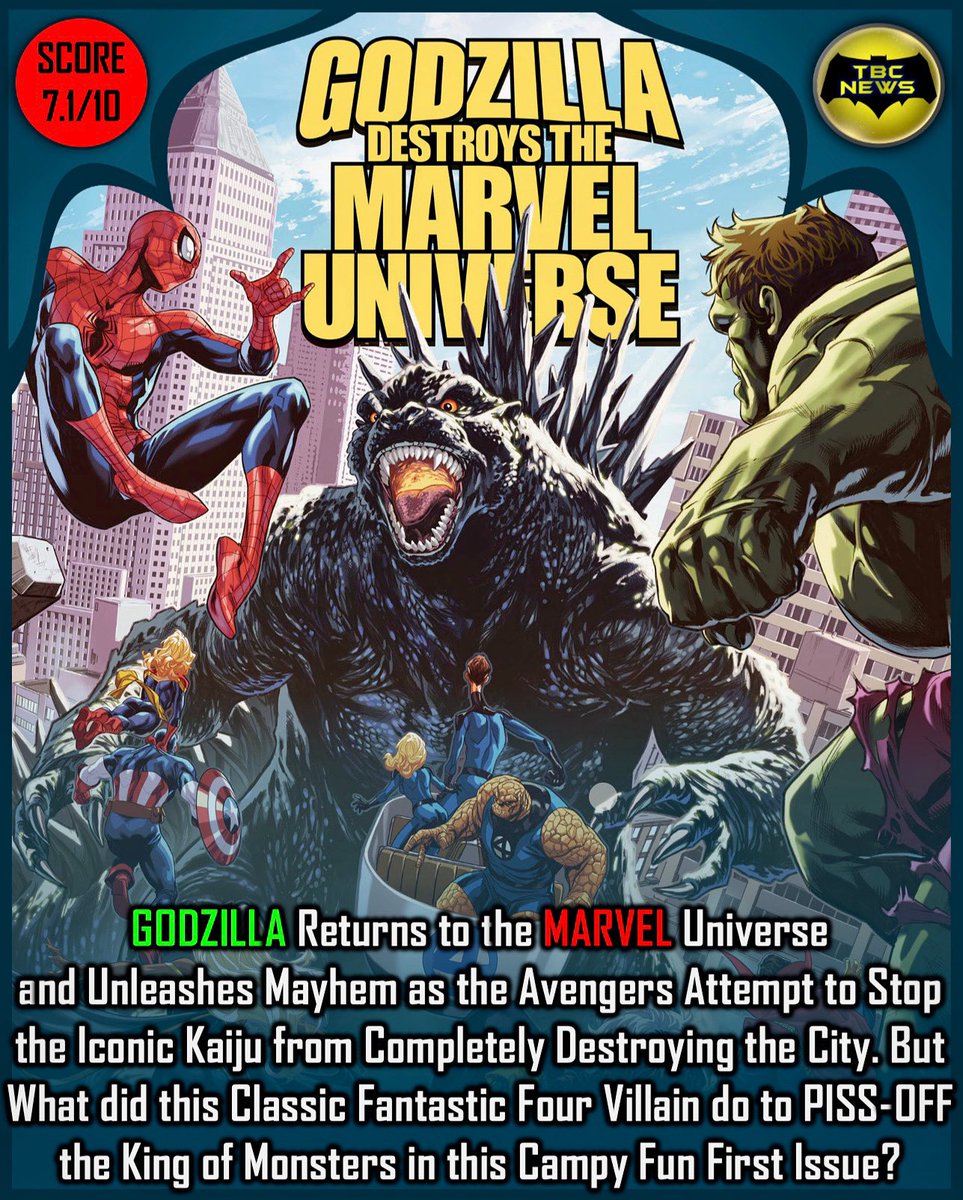 The_BatChannel's tweet image. 🚨The King of Monsters returns in the @MarvelComicsHQ and wreaks havoc across New York, but can the #Avengers stop him?💥
We’ve posted a full breakdown and review on our #YouTube Community tab!
👉 Link in bio. #Godzilla #Marvel #ComicBookReview