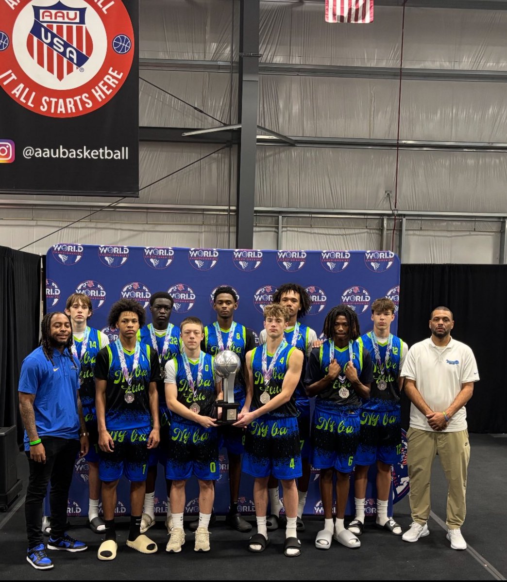 NYBA Basketball (@nybabasketball) on Twitter photo #NYBAELITE 2028 is now the MOST WINNINGEST team HISTORY of <a href="/AAU_Basketball/">AAU Basketball</a> World Championships & ONLY team to ever go 4 straight Championship games & Win Back 2 Back D1 Championships!
A GREAT ACCOMPLISHMENT to be the Winningest team in history of #AAU World Championships!! #NYBAELITE 2028 is now the MOST WINNINGEST team HISTORY of <a href="/AAU_Basketball/">AAU Basketball</a> World Championships & ONLY team to ever go 4 straight Championship games & Win Back 2 Back D1 Championships!
A GREAT ACCOMPLISHMENT to be the Winningest team in history of #AAU World Championships!!