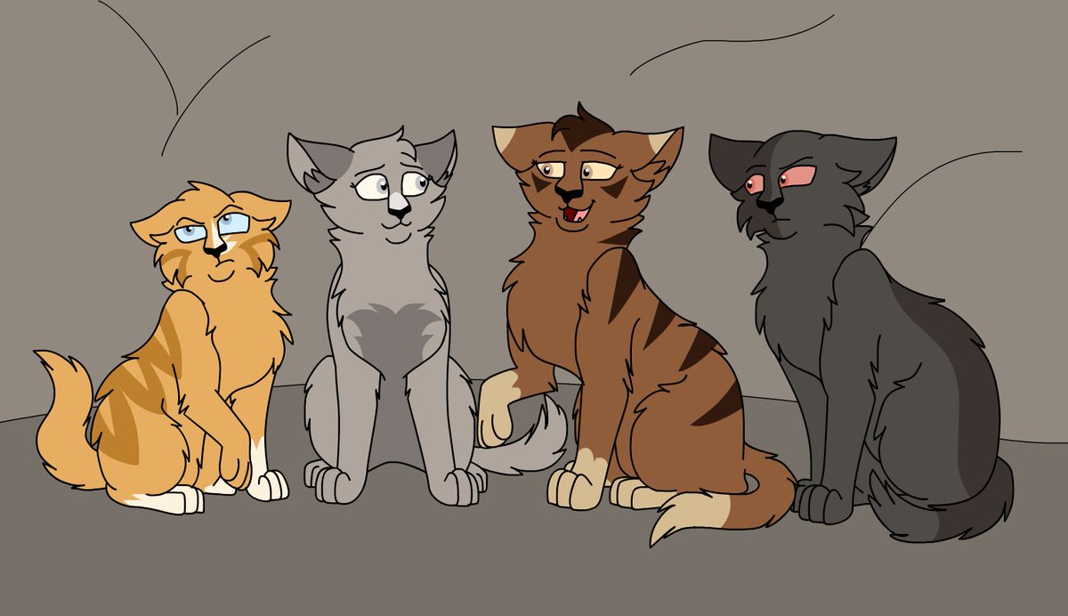 DawnMistCat's tweet image. Flat scene commission for @cat_debbie81804 !