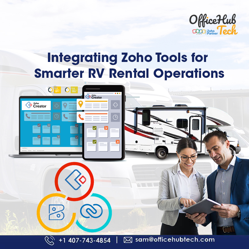 ZohoRPAExperts's tweet image. Run an RV rental biz? Don’t just manage it — master it with our Zoho-powered platform!
✅ Bookings
✅ Fleet tracking
✅ CRM
✅ Accounting
✅ Mobile access
🎯 Book a free demo: zurl.co/sm30p
📩 sam@officehubtech.com
📞 (407) 743-4854
#RVRental #Zoho #RVSoftware