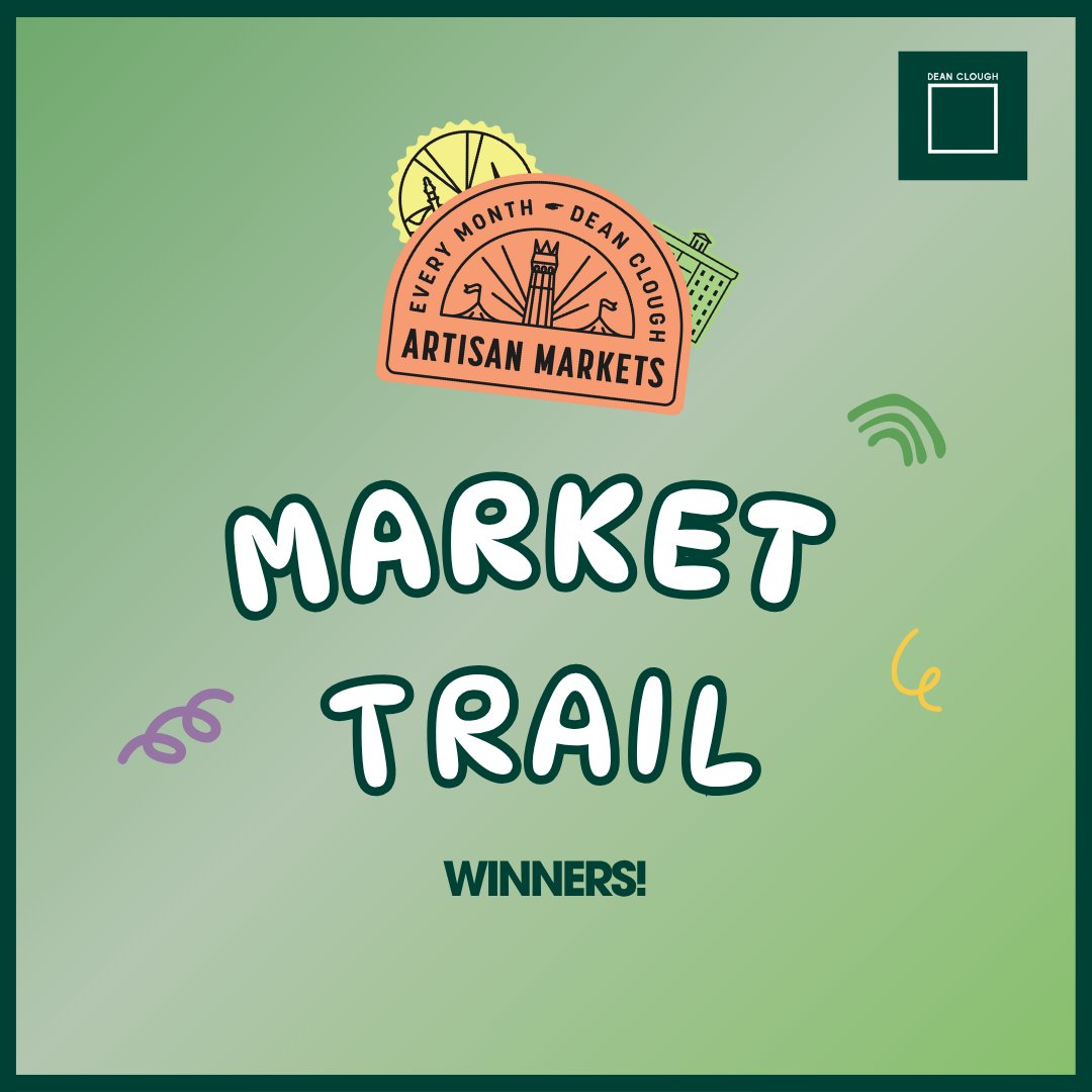 A huge thank you to everyone who took part in our Market Trail yesterday.

Congratulations to our winners and thank you to True North, Prestige Flowers Gift Shop, Eight Wellness and Spill for the prizes.  

Our next market is on Sun 24th August.

👉 deanclough.com/artisan-market…