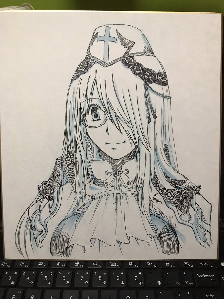 shitara1010's tweet image. 【ブラステCotM2/rkgk】普通サイズのでかい色紙に試し描きしてるんですが上手くいかない…表情とか動きがあった方がいいやね