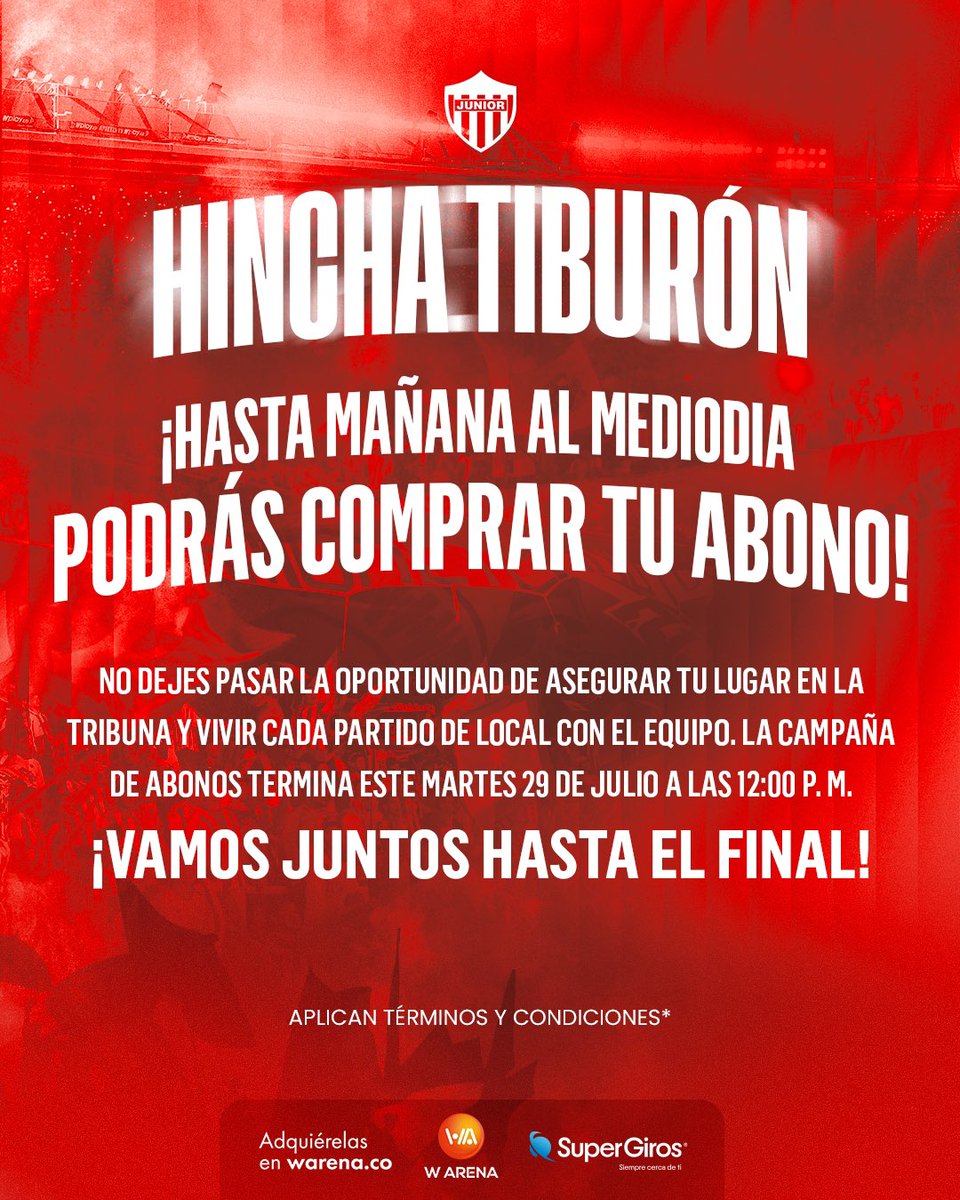 🚨ATENCIÓN🚨
#VamosJunior