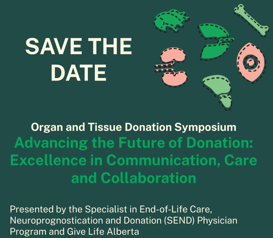 AB_OTDT's tweet image. Mark your calendars for March 11th and 12th for a fantastic session with Give Life Alberta on the Future of Organ Donation.
Royal Alexandra Hospital - Robbins Learning Centre in Edmonton
More information and Registration will be forthcoming this Fall.
GiveLifeAlberta@ahs.ca