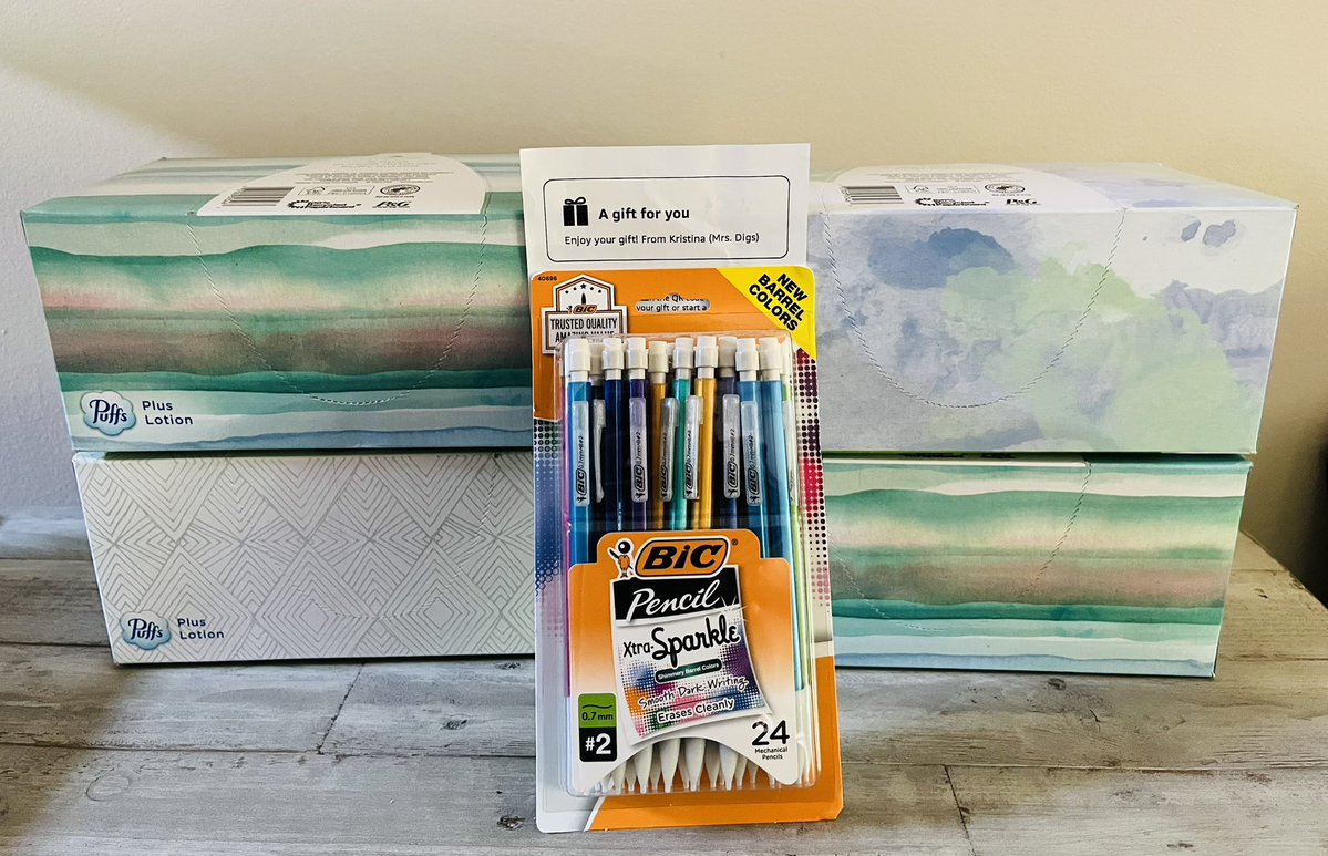 MrsPete23's tweet image. 🙂💜🙌🩵Sending a warm thank you to @DiggerKPs139 for sending the good tissues and lead pencils! Super sweet of you! You are an amazing person!!