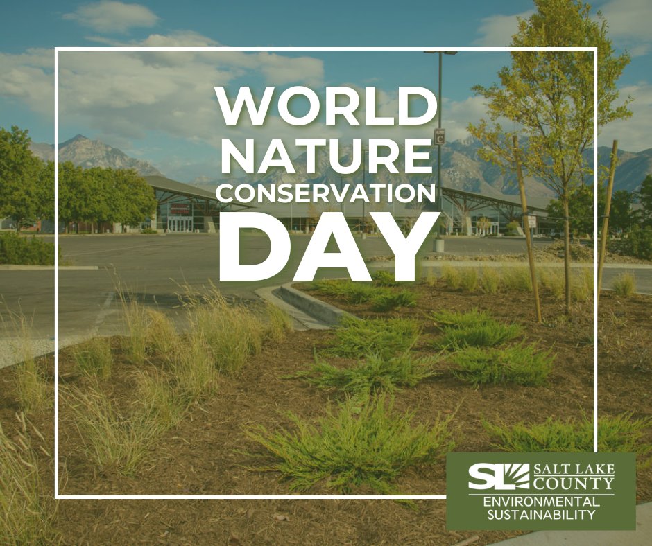 🌎 It's World Nature Conservation Day - Salt Lake County supports conservation through reducing waste, increasing efficiency, and protecting our natural resources.

Small actions lead to lasting change 🌱

#SustainableSaltLakeCounty  #EnvironmentalSustainability