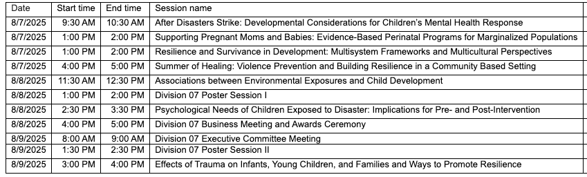 Santiago Morales (@santimoralesphd) on Twitter photo Looking forward to working with <a href="/laurel_joy_gd/">Dr. Laurel Gabard-Durnam</a> on the program for APA Div 7 (Developmental Psychology)!
Here are the highlights for the upcoming meeting! Looking forward to working with <a href="/laurel_joy_gd/">Dr. Laurel Gabard-Durnam</a> on the program for APA Div 7 (Developmental Psychology)!
Here are the highlights for the upcoming meeting!