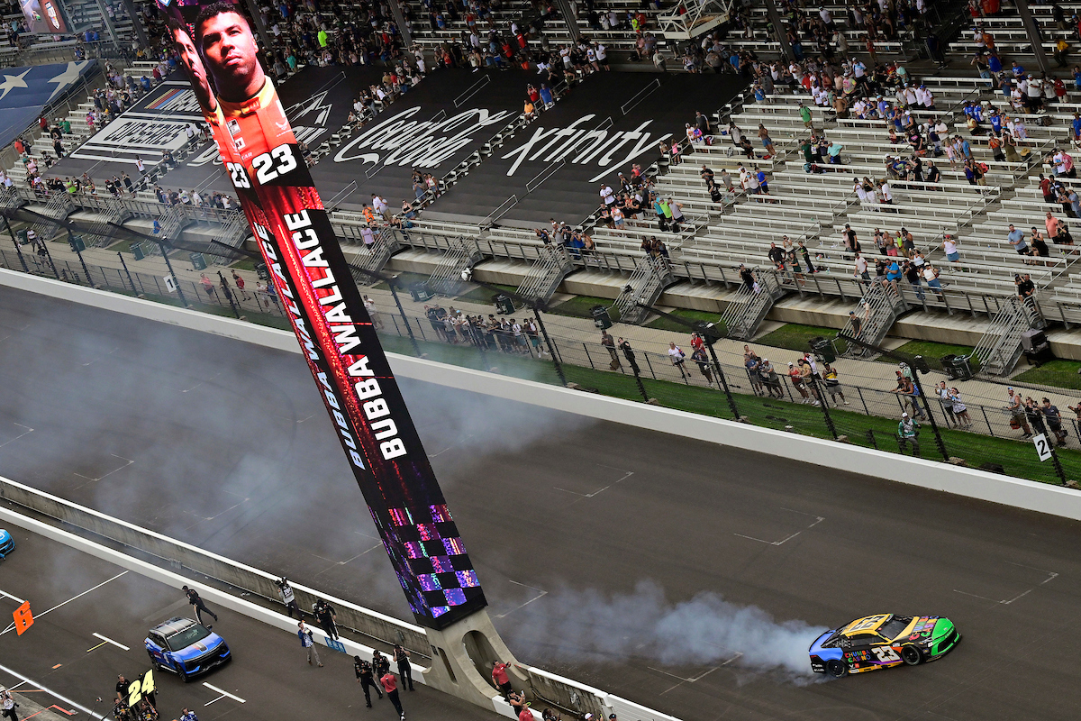 speedwaydigest's tweet image. Wallace Hangs On To Win Dramatic Brickyard 400 in Double Overtime speedwaydigest.com/index.php/news…