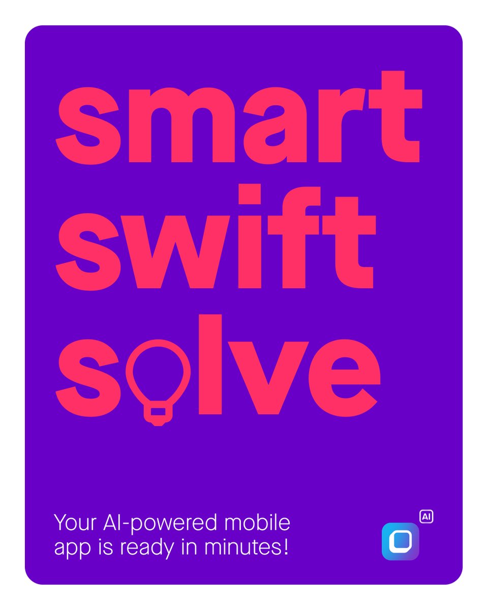 easyappai's tweet image. SMART! SWIFT! SOLVE!

Your AI-powered mobile app is ready in minutes!

Business in your pocket!

#AI #easyapp #appmaker #BusinessInYourPocket!