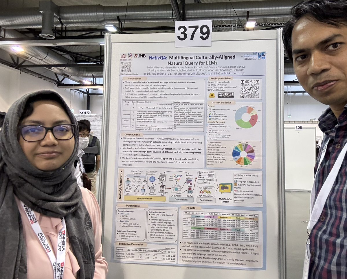 firojalam04's tweet image. Presenting at, #ACL2025 #ACL2025NLP , if you’re around and want to learn more about our work, please stop by…