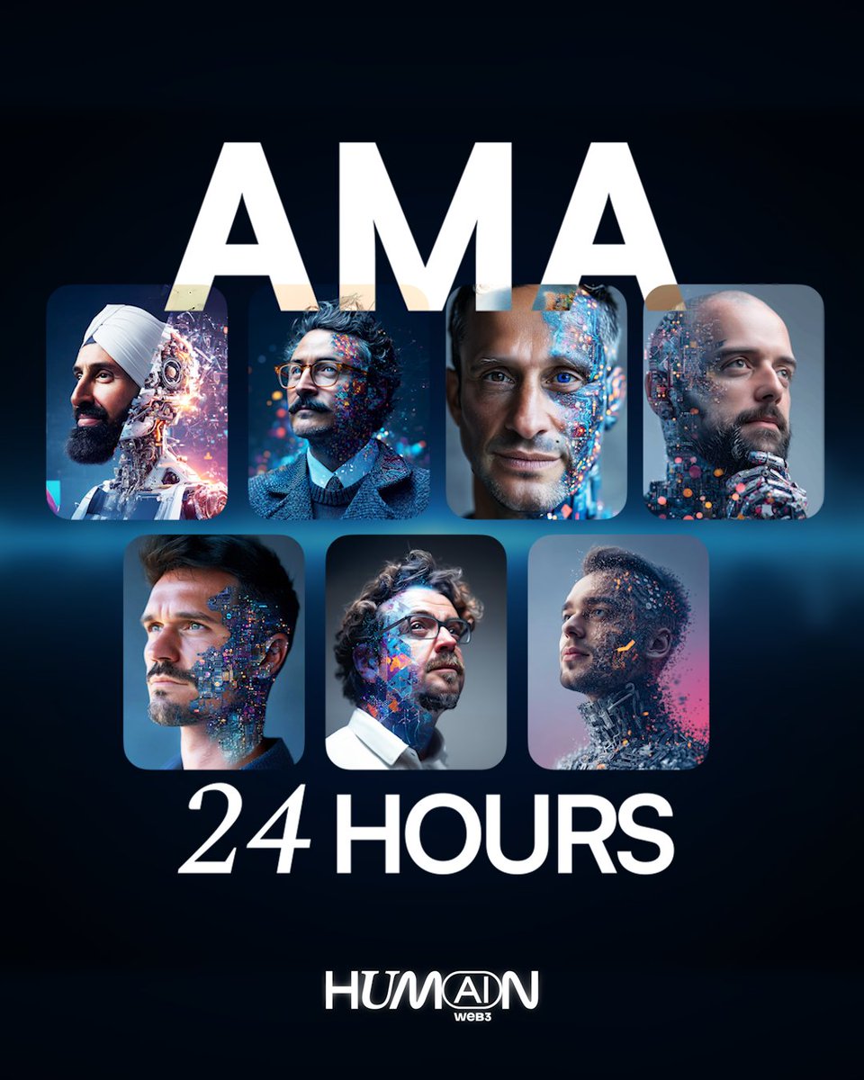 24 hours to go.

The Hum(AI)n Web3 AMA is tomorrow @ 6PM CET.

<a href="/EVR_JL/">Jeremy Lopez</a>  <a href="/BallySinghAioka/">Bally singh</a>  &amp; <a href="/scottmelker/">The Wolf Of All Streets</a> go live with our core team to talk AI, web3, $DOME &amp; the future of content. ⚡️