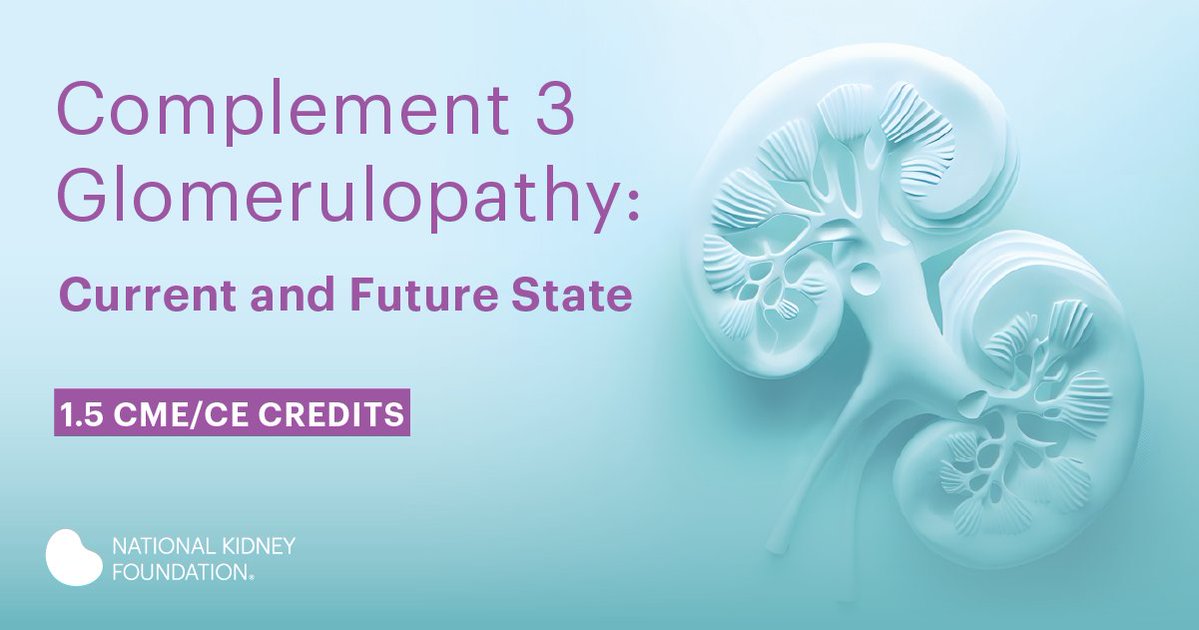 NKF_NephPros's tweet image. 🎓 New CME/CE opportunity! Learn what’s new in C3G—from how it starts to how it’s treated—and where breakthroughs might lead.
More: bit.ly/3UkhVmy
