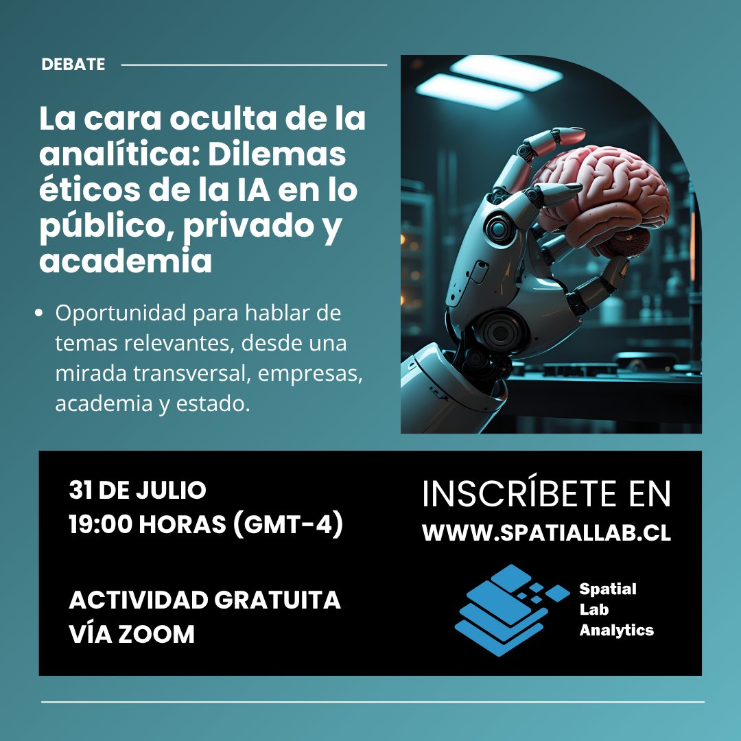 SpatialLabA's tweet image. Potencia tus habilidades en Análisis de Datos junto a #SpatialLab.
Cursos, Talleres, Videos Educativos, Asesorías.
#R #RStudio #Python #PowerBi #Shiny #QGis y más. spatiallab.cl