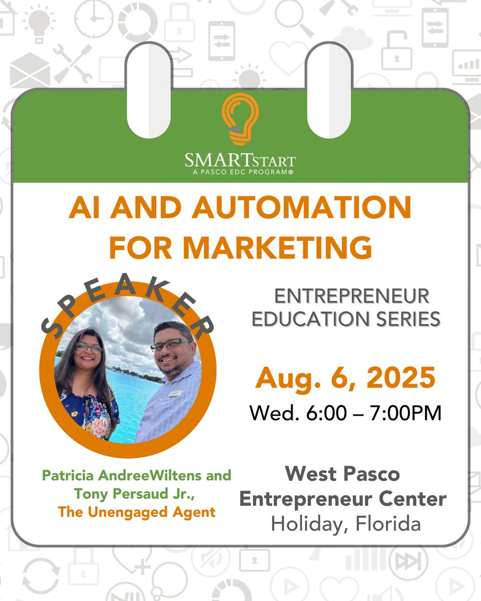 SMARTstart Pasco (@smartstartpasco) on Twitter photo Work Smarter, Not Harder with <a href="/UnengagedAgent/">Real Estate Marketing by TUA</a>
Learn how to automate and simplify your marketing tasks using today’s most effective digital tools.
Free up your time, expand your reach, and stay consistent — without the overwhelm.
Whether you're a solo entrepreneur or a growing Work Smarter, Not Harder with <a href="/UnengagedAgent/">Real Estate Marketing by TUA</a>
Learn how to automate and simplify your marketing tasks using today’s most effective digital tools.
Free up your time, expand your reach, and stay consistent — without the overwhelm.
Whether you're a solo entrepreneur or a growing