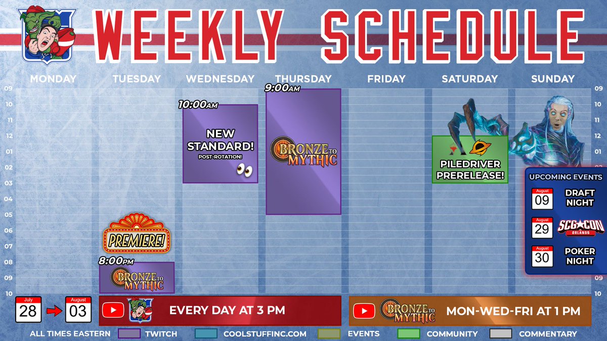 JimDavisMTG's tweet image. 🌖 Bronze to Mythic AND New Standard this week! 🤩
🎮 - twitch.tv/JimDavisMTG
📺 - youtube.com/jimdavismtg
📺 - youtube.com/BronzeToMythic
🦋 - bsky.app/profile/jimdav…
📸 - instagram.com/jimdavismtg/
🎥 - tiktok.com/@JimDavisMTG
💻 - JimDavisMTG.com