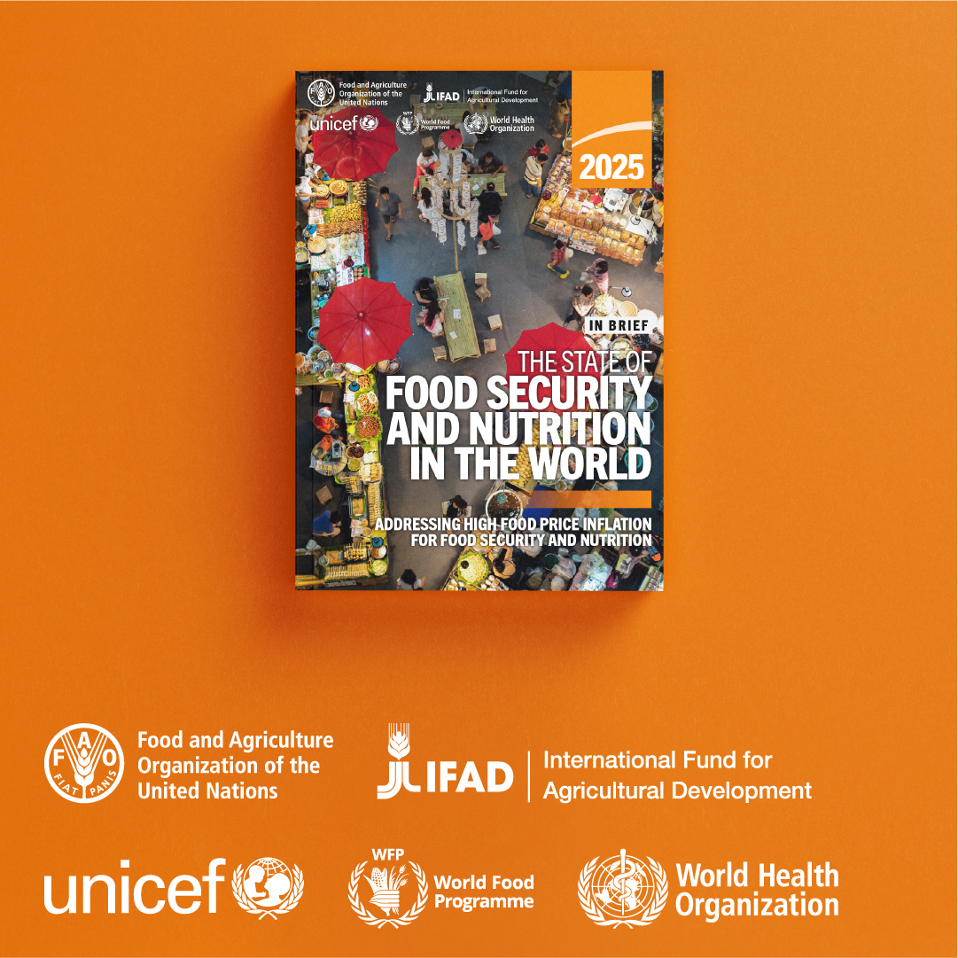 FAO4Members's tweet image. How many people faced hunger in 2024?

Latest data is available in #SOFI2025👇

The State of Food Security and Nutrition in the World 2024: Addressing high food price inflation for food security and nutrition

📙Download YOUR copy of the In Brief report👉 doi.org/10.4060/cd6015…