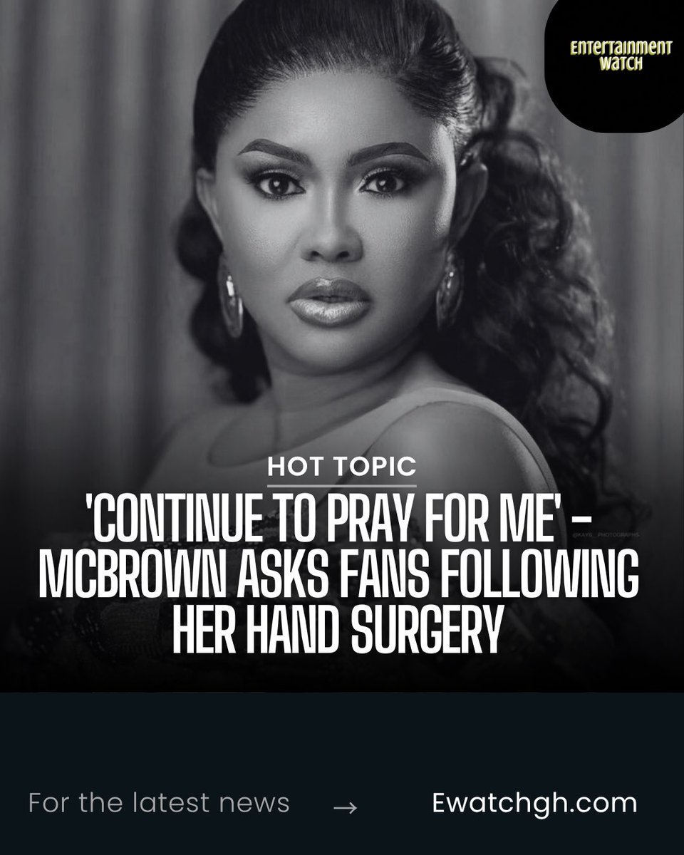 ewatchgh's tweet image. Nana Ama McBrown is in so much pain! 

She explains why she’s been away from the screen for the past few months.