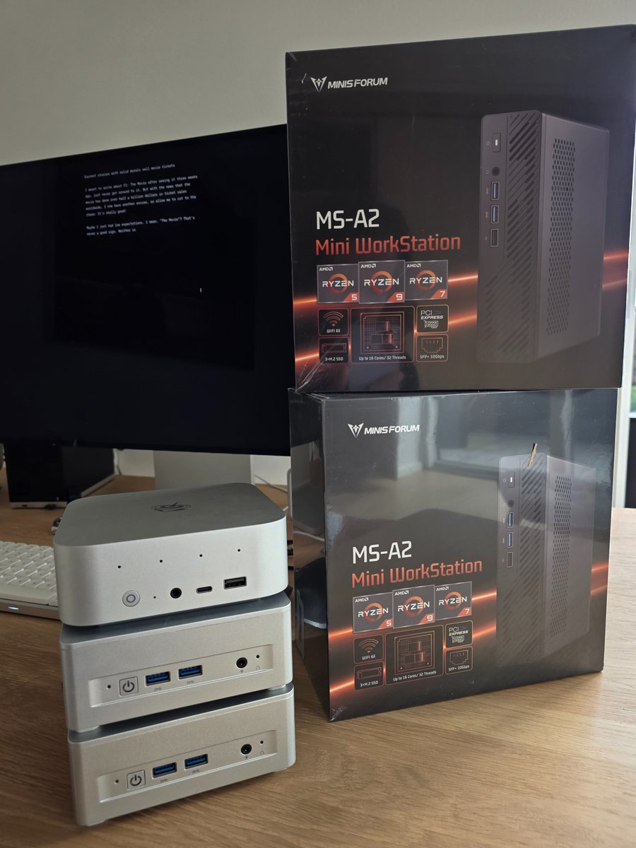 I keep telling myself that a cocaine addiction would be way more expensive than a mini PC addiction, so it's actually OK to have 76 cores visible in one picture, and besides, wouldn't it be fun to run a mini DC in a closest as the next quest!?