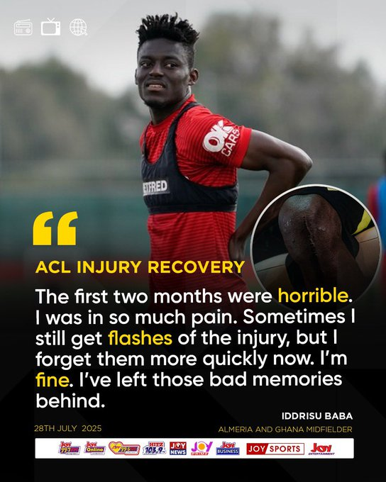LuvFM995's tweet image. 🇬🇭 The first two months of my ACL injury recovery were horrible – Iddrisu Baba

#LuvSports