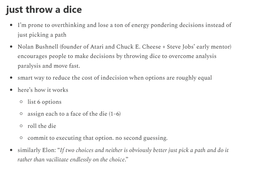 7ayer's tweet photo. It's better to throw a dice than staying in analysis paralysis https://t.co/lEtFvPZRsR