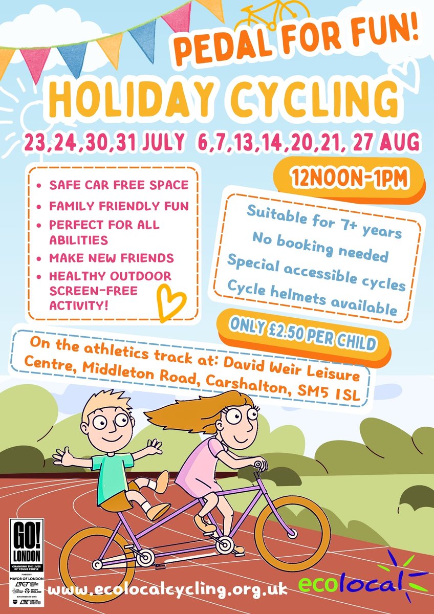 SuttonCarers's tweet image. Check out #Accessible #Sutton #FamilyFun 🚴‍♂️ with @EcoLocal1 over the summer hols! ☀️