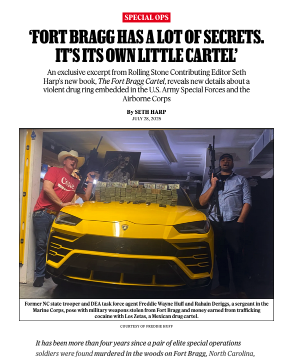 Seth Harp (@sethharpesq) on Twitter photo Mexico is not the only country where the military and police are the real power behind the illegal drug trade. This exclusive excerpt from my book for <a href="/RollingStone/">Rolling Stone</a> shows how cops and soldiers ran the whole cocaine trade in the Carolinas – until they started killing each other Mexico is not the only country where the military and police are the real power behind the illegal drug trade. This exclusive excerpt from my book for <a href="/RollingStone/">Rolling Stone</a> shows how cops and soldiers ran the whole cocaine trade in the Carolinas – until they started killing each other