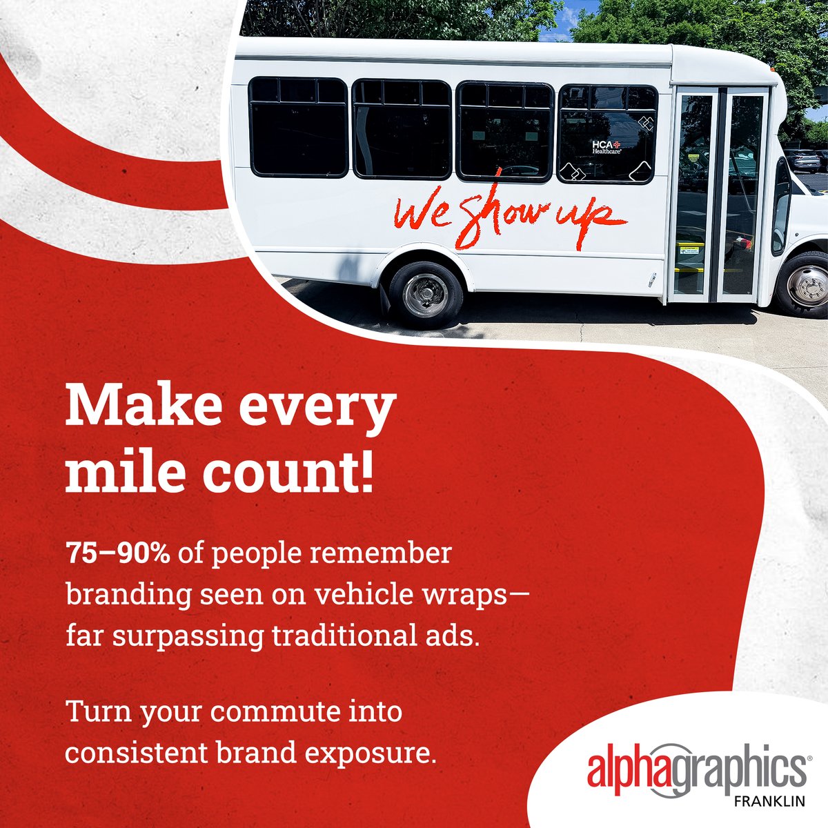 AGFranklin's tweet image. Visibility doesn’t have to be digital to be effective. 👀

A branded vehicle wrap works 24/7—no clicks, no algorithms, just real visibility in the real world. 

#AlphaGraphics #AlphaGraphicsFranklin #PrintingServices #PrintShop #PrintingCompany #GraphicDesigner #Signage