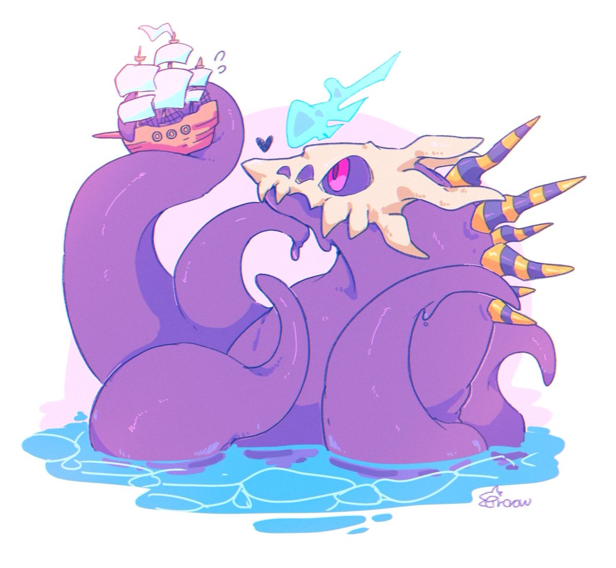 eachanrabbit's tweet image. お気に入りの怪獣っぽいのの絵も見てください👀✨…(あとで消します🙏)