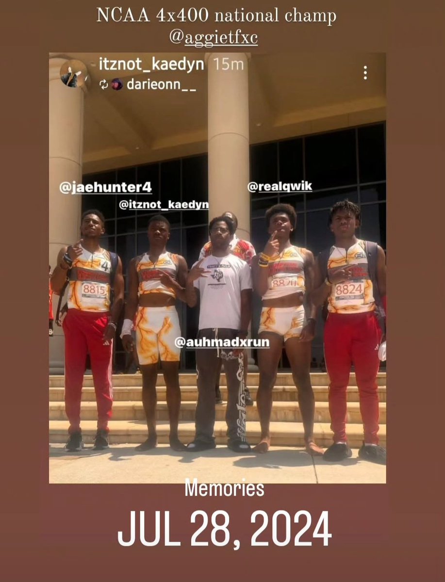RealQwik1's tweet image. 2024 JOs 4x400 national champs and new national record holders