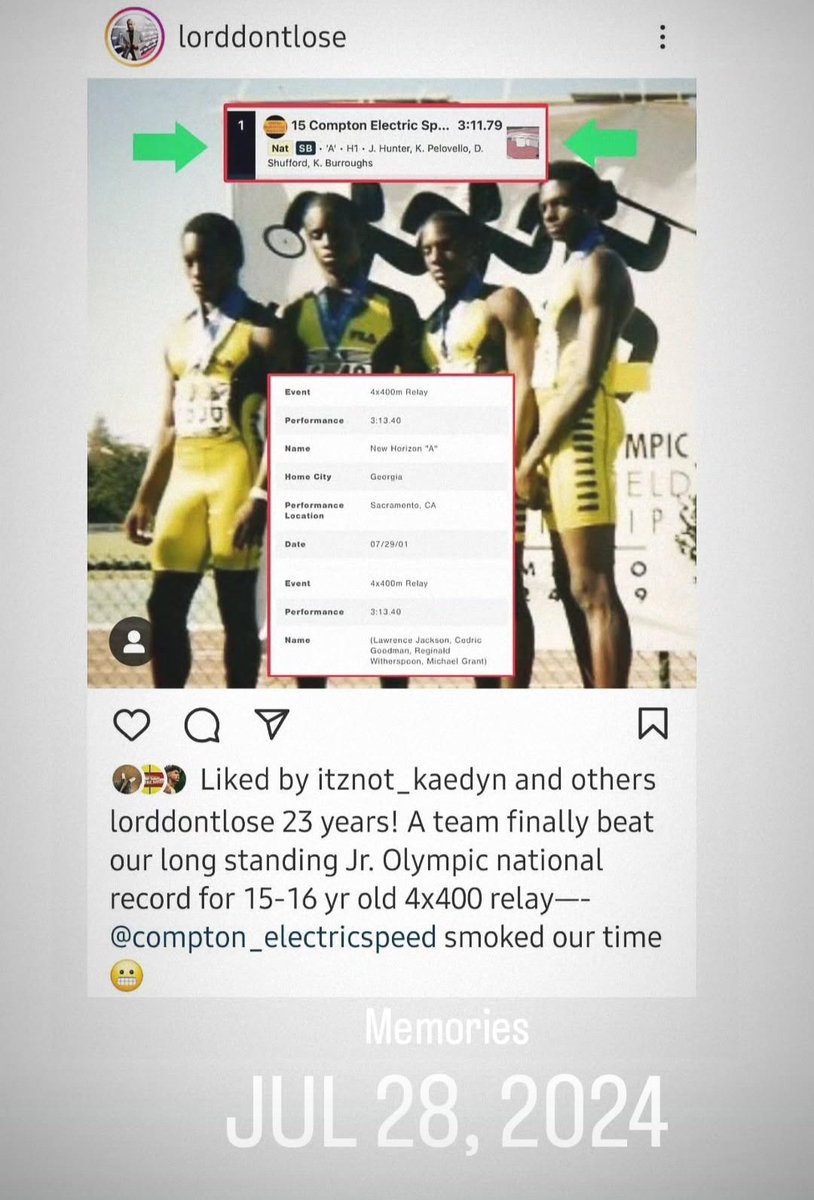 RealQwik1's tweet image. 2024 JOs 4x400 national champs and new national record holders