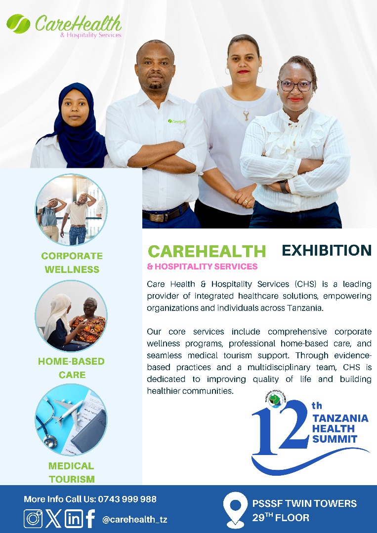 olomy13's tweet image. Join CareHealth @carehealth_tz at #THS2025 @TzHealthSummit and explore how they are reshaping healthcare in Tanzania, offering corporate wellness programs, home based care, and cross border medical tourism services to create healthier, more connected communities.
#WellnessForAll
