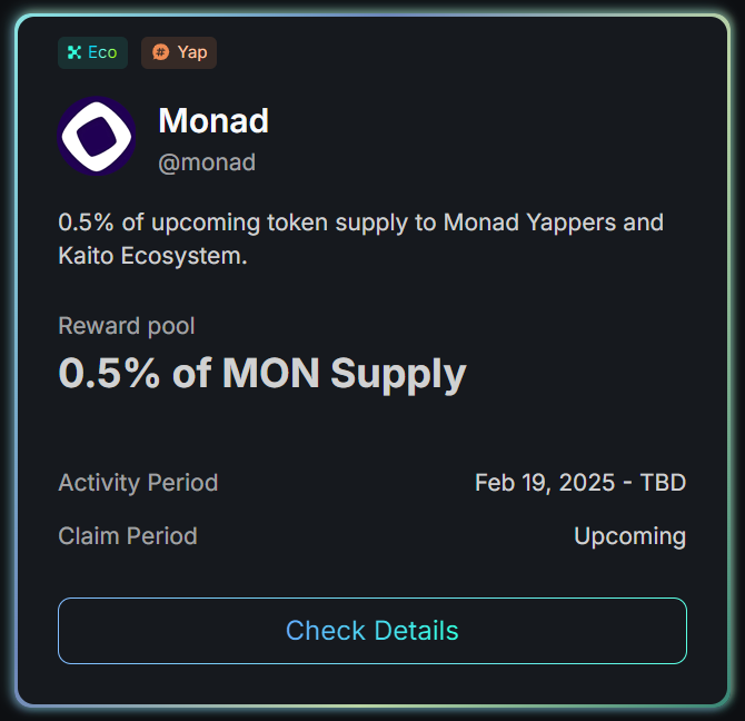 Ap3xV_'s tweet image. Can't believe @monad allocated 0.5% to @KaitoAI yappers.
Monad has been on kaito since February. What do you think would be the requirement ?
Could be top yappers on their 6-month leaderboard or 3 months leaderboard
Regardless, some dedicated users are gonna print multiple…