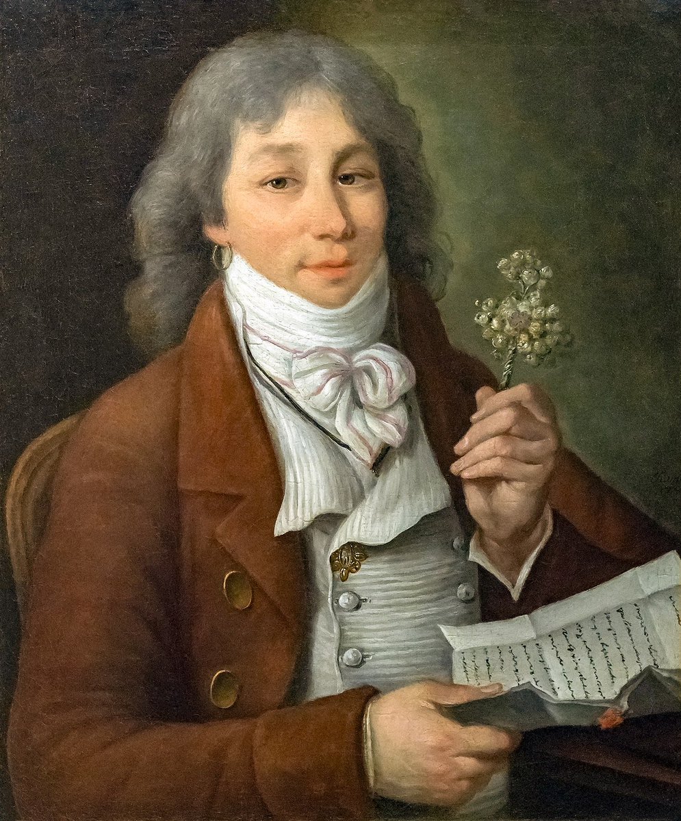 FranckAbed's tweet image. Philippe-François-Nazaire Fabre, dit Fabre d&apos;Églantine, né et baptisé le 28 juillet 1750 à Carcassonne et guillotiné le 5 avril 1794 à Paris, est un acteur, dramaturge, poète et homme politique français. 

La légende veut qu&apos;il ait pleuré sur la charrette le menant à l’échafaud,…