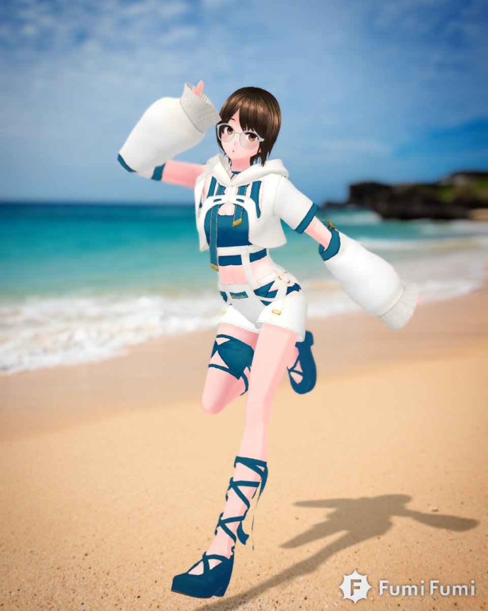 FumiFumi2019's tweet photo. #MELLLLOW さんの"MilkyStrideSwimwear"を着たよー！
プレゼント企画で頂いた"編み上げパンプス"と合わせてかわゆい感じにしました☺️
パンツスタイルのスポーティーな感じも好き～😊✨

サングラスは #awai_Studio134 さんのお気に入りのやーつです😎
#fumifumi_v https://t.co/nfnLuHPdXV