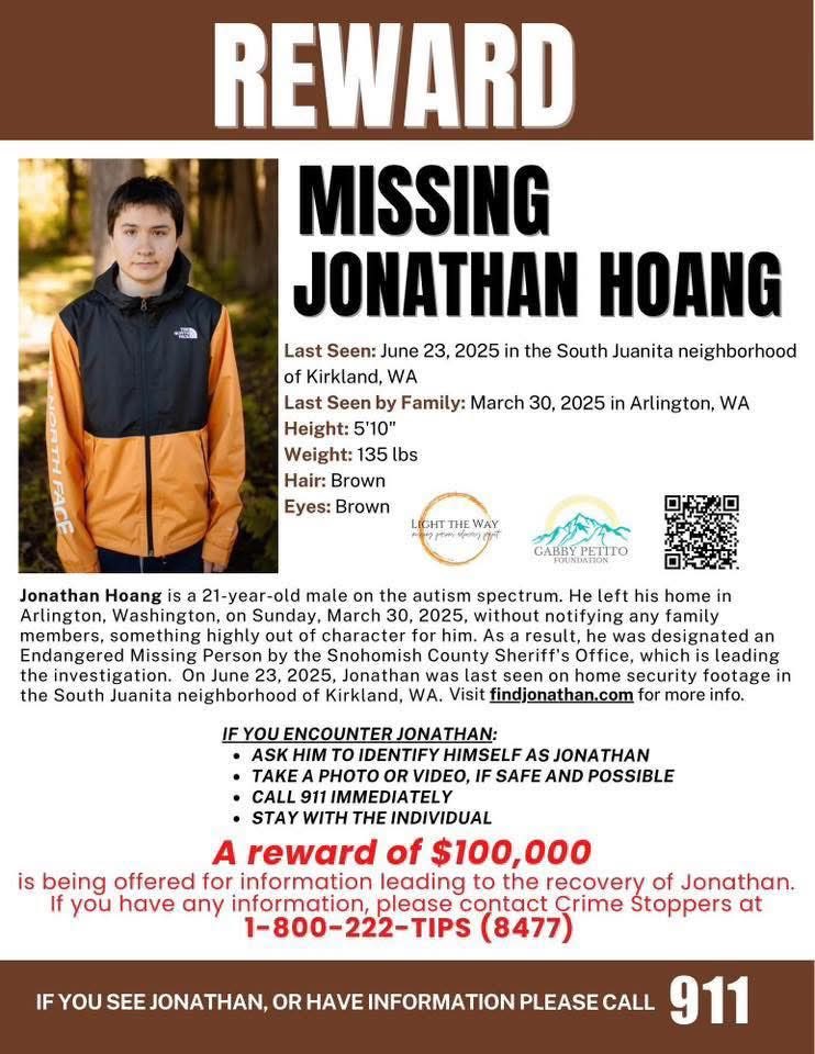 WACrimeWatch's tweet image. Today we are going out to Kirkland to see if we can find Jonathan Hoang. If you see him, call 911.
#kirkland #jonathanhoang #missing