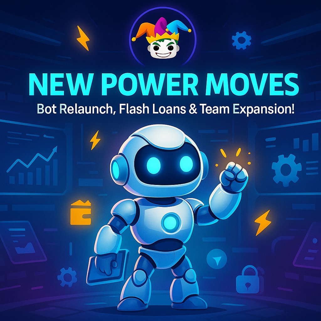 ⚡️ New Power Moves: Bot Relaunch, Flash Loans &amp; Team Expansion!

🤖 We’ve accelerated development of our MEV Bot — and we’re thrilled to announce it’ll be LIVE again in ~2 weeks, now with a fully operational arbitrage system! 💸

⚡️ While it’s running, we’ll keep building — Flash