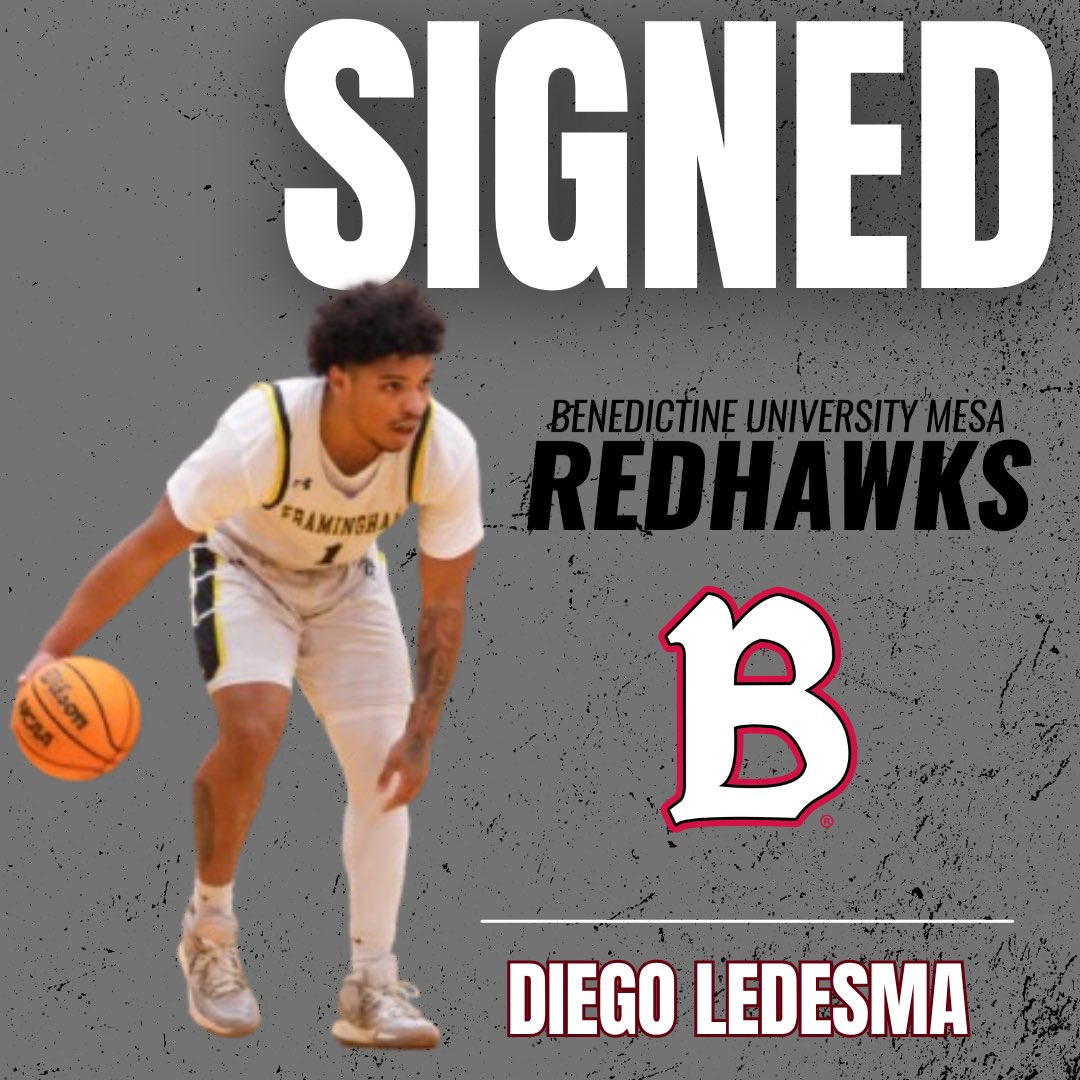 SIGNED‼️🅱️🏀

Welcome Diego Ledesma to the Redhawk family! 

Ledesma is a transfer from Framingham State University and will be a senior. The 6’1 guard is from Grand Rapids, MI and also competed at Grand Rapids CC.