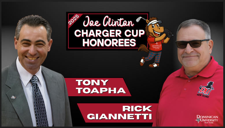 We hope you will join us on Monday, September 22nd at the Dominican University Athletics Golf Outing at the Blue Hill Golf Course . This year's recipients of the Joe Clinton Charger Cup are Rick Giannetti and Tony Toapha. For tickets:  duny.edu/events/2025-al…
