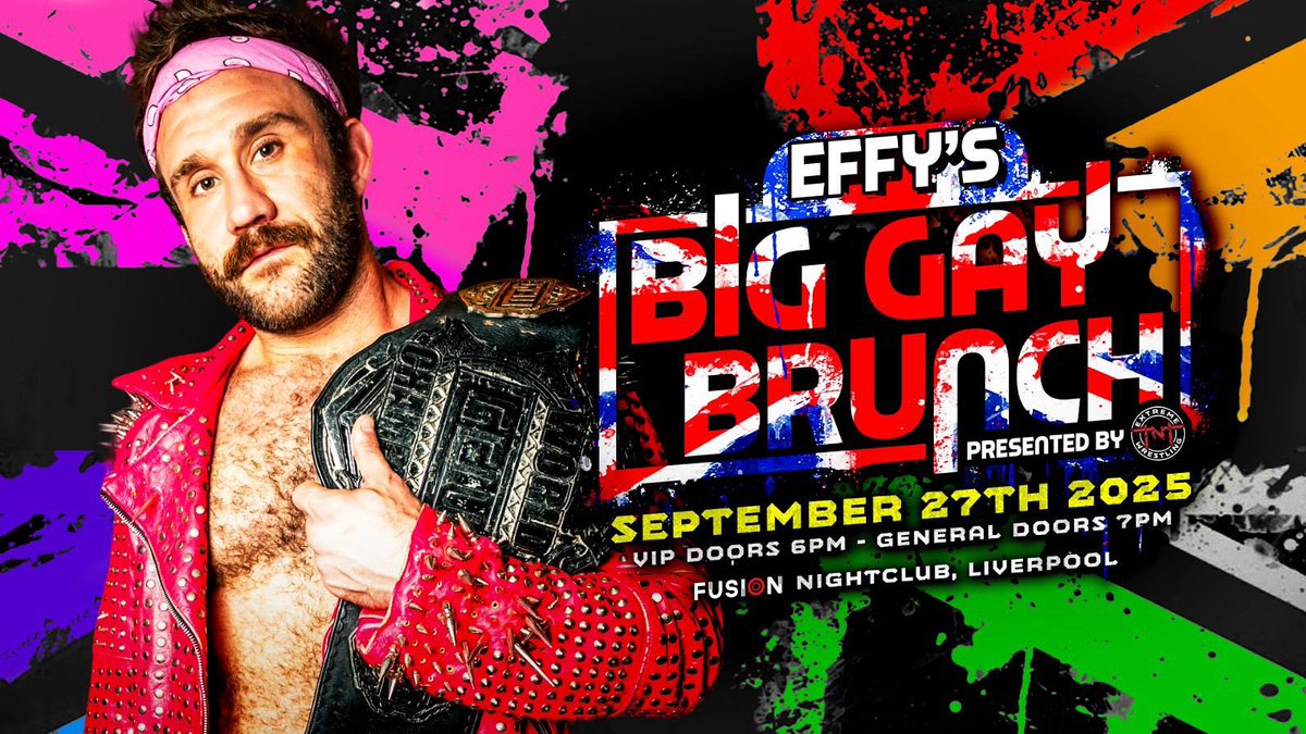 TNT Extreme Wrestling (@tntextremewres) on Twitter photo π EFFY'S BIG GAY BRUNCH 2025π
Get ready - <a href="/EFFYlives/">EFFY γ¨γγ£γΌ</a> Big Gay Brunch UK is back for another huge year of action celebrating the best in LGBTQ+ talent on September 27th!
ποΈ GET YOUR TICKETS HERE ποΈ
skiddle.com/whats-on/Liverβ¦ π EFFY'S BIG GAY BRUNCH 2025π
Get ready - <a href="/EFFYlives/">EFFY γ¨γγ£γΌ</a> Big Gay Brunch UK is back for another huge year of action celebrating the best in LGBTQ+ talent on September 27th!
ποΈ GET YOUR TICKETS HERE ποΈ
skiddle.com/whats-on/Liverβ¦