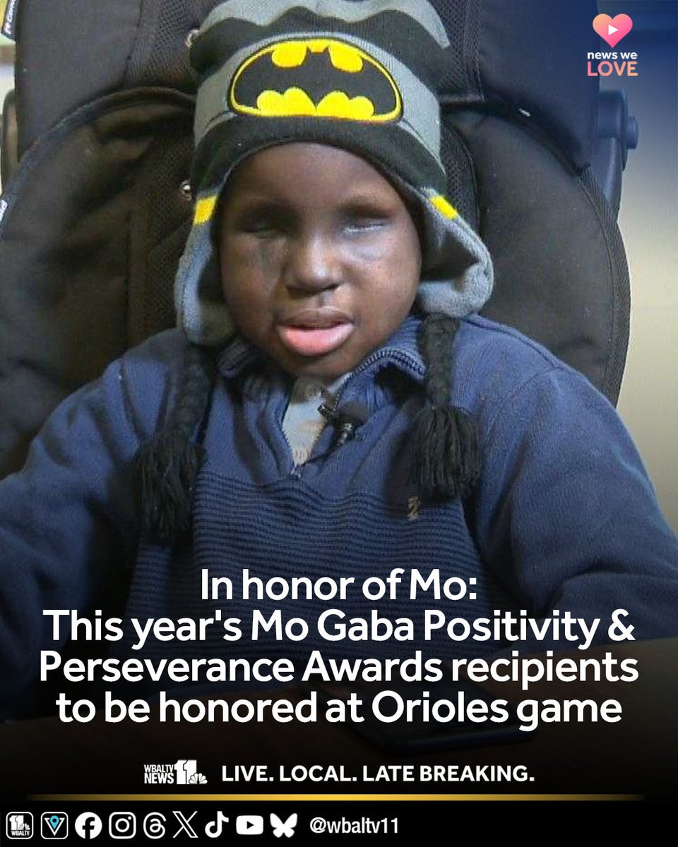 wbaltv11's tweet image. .@AACountySchools will honor this year's recipients of the Mo Gaba Positivity and Perseverance Awards at Monday night's @Orioles game: wbaltv.com/article/2025-m…  #mo #mogaba
