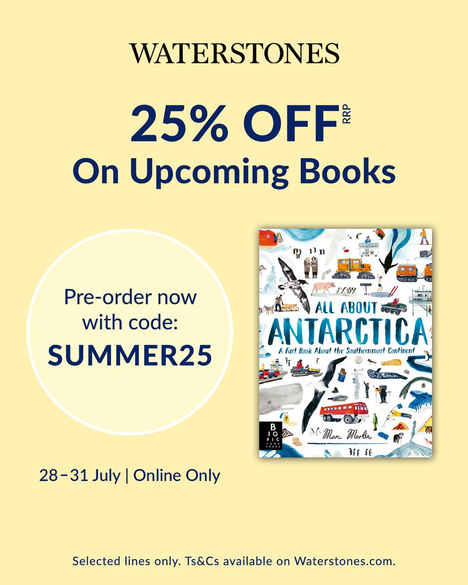 Big Picture Press (@bigpicturepress) on Twitter photo Pre-order offers at Waterstones - until 31st July only with code SUMMER25 🌞
🌲 The Forest of Dreams by Merve Atilgan
😱 Everybody Has a Fear written by Koleka Putuma and illustrated by <a href="/amandamijangos/">amanda mijangos</a>
🐧 All About Antarctica by Marc Martin
waterstones.com/campaign/july-…
#WPreorder Pre-order offers at Waterstones - until 31st July only with code SUMMER25 🌞
🌲 The Forest of Dreams by Merve Atilgan
😱 Everybody Has a Fear written by Koleka Putuma and illustrated by <a href="/amandamijangos/">amanda mijangos</a>
🐧 All About Antarctica by Marc Martin
waterstones.com/campaign/july-…
#WPreorder