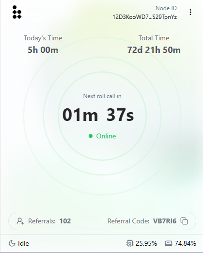 Hey Anon, are you still running the <a href="/theblessnetwork/">Bless</a> node?

I have 5h uptime today.

Who else could be me?